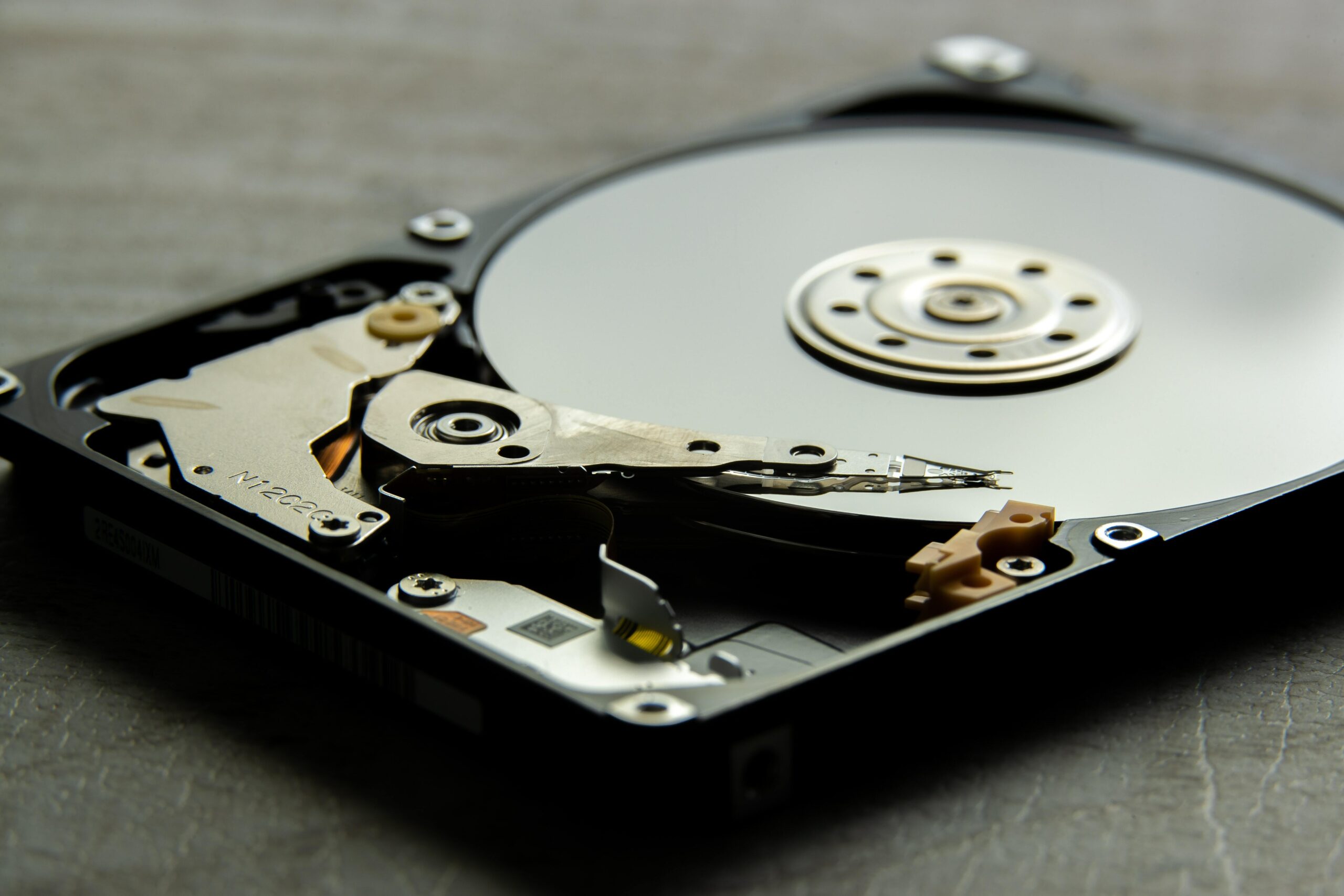Inside of a hard drive.