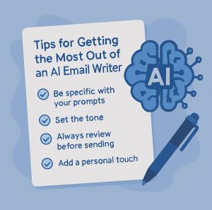Tips for getting the most out of an AI Email Writer. 