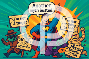 Most breaches happen because companies don’t distinguish cybersecurity facts vs myths when setting up protections.