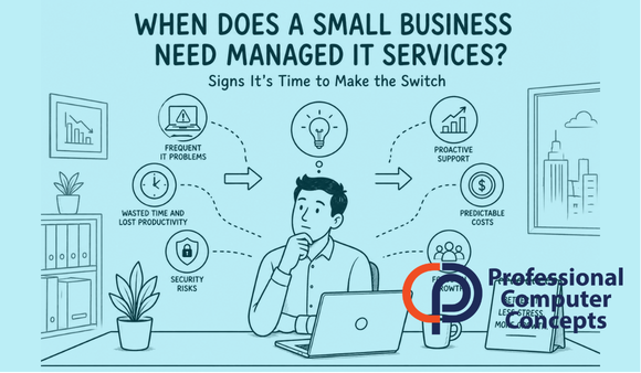 Professional Computer Concepts helps businesses determine when they need managed IT services to improve efficiency and security.