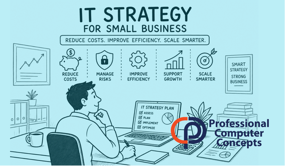 Professional Computer Concepts helps businesses build an IT strategy for small business that reduces costs and improves efficiency.