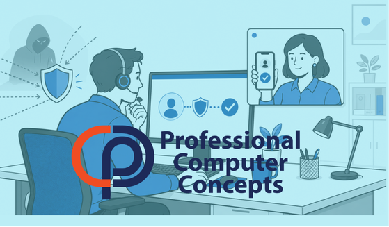 Help desk technician verifying an employee’s identity before approving an account reset.