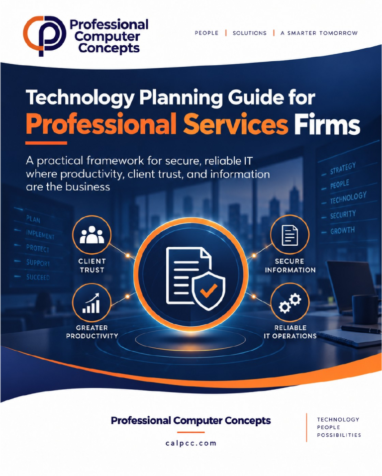 Cover of the Technology Planning Guide for Professional Services Firms by Professional Computer Concepts