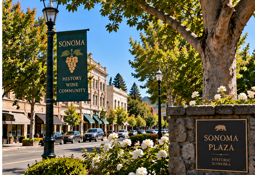 Sonoma California business district representing business IT support